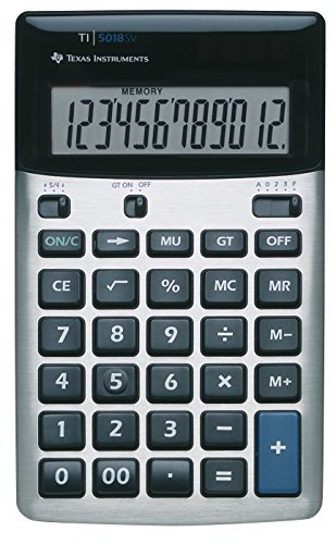Calculadora de Mesa TEXAS INSTRUMENTS TI-5018 Texas Instruments - Calculadoras - calculadora, ecrã LCD, 12 algarismos, teclas grandes, pilhas lr54