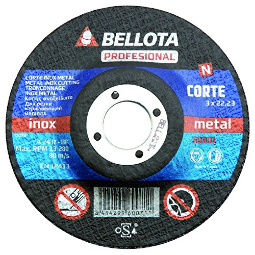 Discos de Lixa Metal 75x230mm (Acessórios para Ferramentas Eléctricas) Bellota - Acessórios para ferramentas - preto, ferro, 230 mm, 3 mm