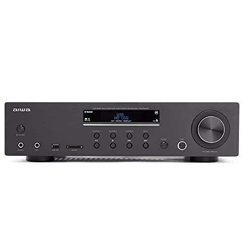 Amplificador Bluetooth AIWA AMU-120BTBK Preto Aiwa - Áudio - bluetooth, usb, 60 W, preto
