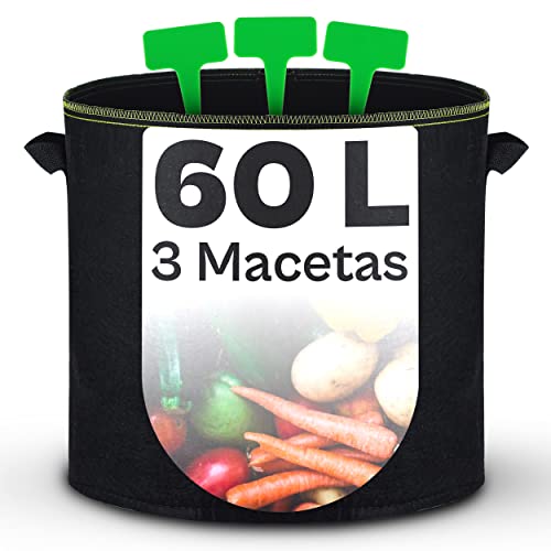 Saco de Cultivo para Plantas 60L (Recondicionado Como Novo) Niboline GmbH - Vasos e canteiros - plástico, 60 L, 15 kg