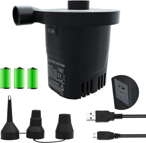 Pneumatico Portátil Recarregável com 3 Bocais BEST4U - Bombas de hardware - portátil, recarregável, 3 bocais