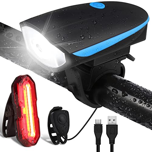 Luz Frontal e Traseira Led com Zumbador Gobikey - Luzes de segurança e refletores esportivos - luz frontal, luz traseira, led, zumbador, recarregável