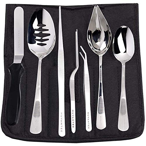 Kit de Chapar Chef NUVANEE (8 peças) Innovee Group - Utensílios de Cozinha - espátula, colher, pinça reta, tonga compensada