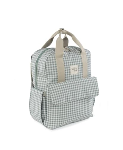 Mochila WALKING MUM I Love Vichy (Verde - Poliéster - 37x28x12cm) WALKING MUM - Sacolas de fraldas - verde, poliéster, 37x28x12cm