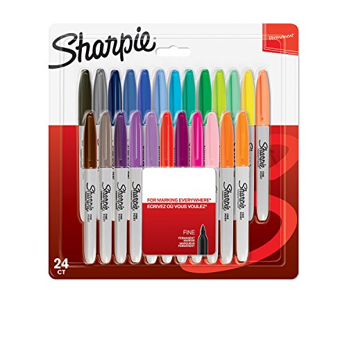 Marcadores SHARPIE 2065405 (Ponta Redonda - Multicor) SHARPIE - Marcadores e marcadores de texto - multicor, resistente à água, ponta redonda, 12 unidades