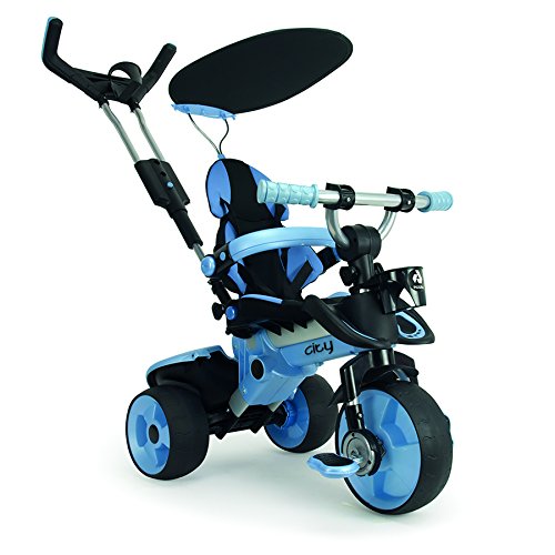 Triciclo INJUSA City (Azul - 58x33x34 cm) INJUSA - Brinquedos - azul, 58x33x34 cm, alumínio, rodas macias