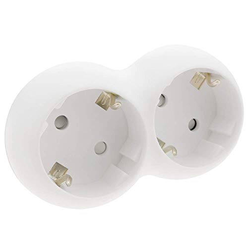Multiplicador BEMATIK 2P Prateado (3 Tomadas) BEMATIK.COM - Tomadas e soquetes de energia - multiplicador, 2 tomas, 3680W, 16A