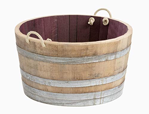 Vaso TEMESSO MEDIA Madeira Natural (Cinzento - 35x35x70cm) Temesso - Móveis de exterior - madeira, cinzento, 35x35x70cm