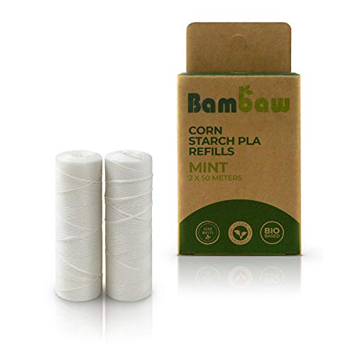 Fio de Dentes Veganos: Recargas para Fio de Dentes 2X50M BAMBAW Bambaw - Fio dental - veganos, recargas, 50m