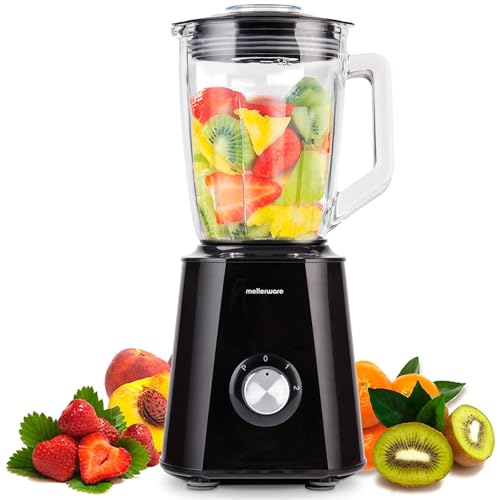 Liquidificador MELLERWARE Mixy! (1500 W - 1.5 L) MELLERWARE - Eletrodomésticos de cozinha - 1500 w, 1.5 L, 2 velocidades, turbo, jarra de vidro