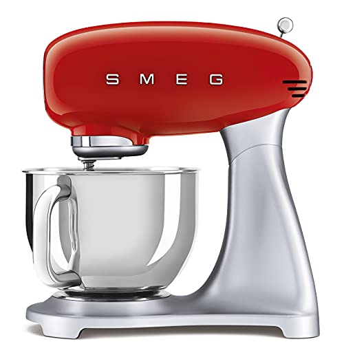Robot de Cocina SMEG SMF02RDEU (Capacidad: 4.8 L - Velocidad: 1 a 10) Smeg - Batedeiras e liquidificadores - 4.8 L, 10 velocidades, alumínio, velocidade variável