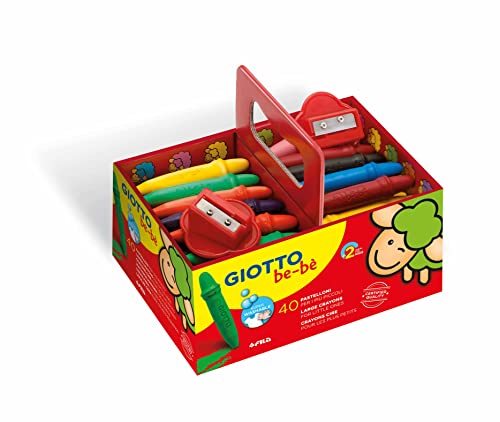 Giotto Pastel Bebe 40 Cores (Recondicionado Como Novo) Fila - Equipamento de escritório - cera suave, fácil de manusear, dermatologicamente testado, recondicionável