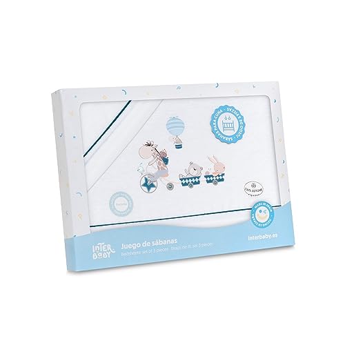 Conjunto de Lençóis FRANELA (Algodão - Branco) Interbaby - Capas de edredão - algodão, branco