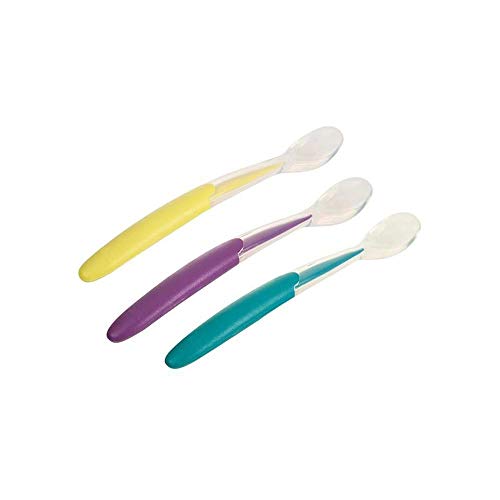 NUK Conjunto de 3 colheres para bebés (Silicone suave) NUK - Talheres - silicone, suave, 3 colheres, transição alimentar