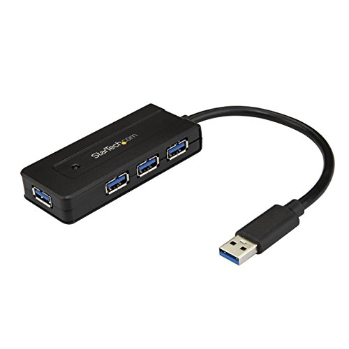 Hub de Interface StarTech.com ST4300MINI USB 3.0 (3.1 Gen 1) Type-A 5000Mbit/s Preto STARTECH - Concentradores usb e firewire - usb 3.0, 5000mbit/s, Type-A, preto