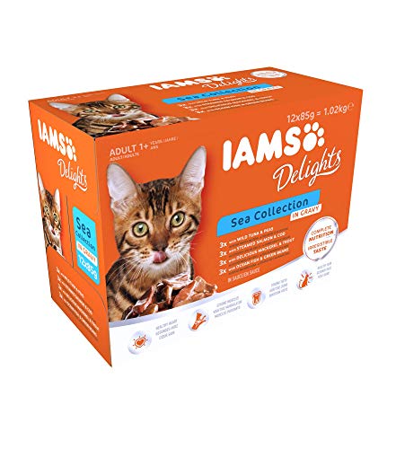 Ração para Gatos IAMs Delights Multi Box (12 x 85 g) IAMS CHAT - Comida para gatos - 12 sacos, 85g cada, multi box, saudavel