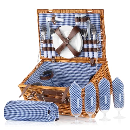 Cesto de Piquenique CAMPFEUER (Castanho - Poliéster - 46x36.5x29 cm) CampFeuer - Móveis de exterior - castanho, poliéster, 46x36.5x29 cm
