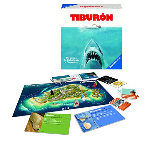 Jogo de Tabuleiro RAVENSBURGER Shark (Idade Mínima: 12) Ravensburger - Jogos - asimétrico, tiburão, brody, hooper, quint