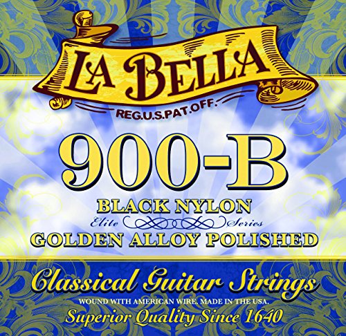 Set Cordas Guitarra Clássica LABELLA Nylon 4 Cordas Jogo Elite La Bella - Acessórios para guitarra - cordas guitarra clássica, nylon, pratos bronze preto, conjunto quatro cordas