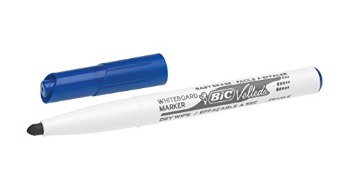 Marcador de Quadros BIC Velleda Azul (Ponta de 2 a 5 mm) BIC - Marcadores e marcadores de texto - 2.5 mm, acetona, tampa de segurança, plástico
