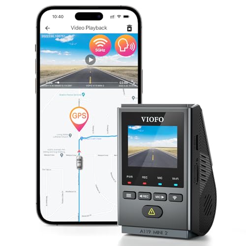 VIOFO A119 Mini 2 G Dash Cam Full HD Preto VIOFO - Câmeras de vigilância - full hd, cmos, 2560x1440, 30 fps