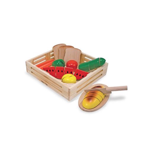 Jogo de Tabuleiro MELISSA & DOUG Wooden cutting food (3 anos) Melissa & Doug - Brinquedos - madeira, cortar alimentos, 3 anos