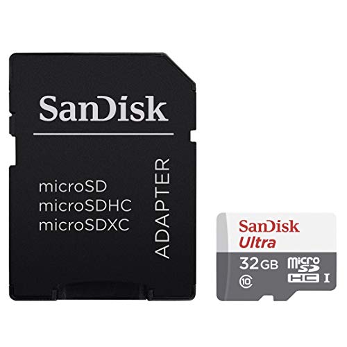 Cartão de Memória SANDISK Ultra MicroSDHC 32GB UHS-I + SD Adapter Sandisk - Cartões de memória flash - 32 GB, MicroSDHC, Class 10, 80 MB/s, uhs-i