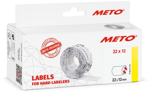 Etiquetas Permanentes METO 9506155 (22x12 mm) Meto - Etiquetas e tags - 22x12 mm, adesivos resistentes, superfícies lisas, superfícies rugosas