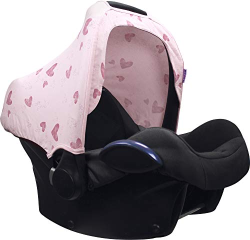 Capa Protetora DOOKY Dooky Hoody Pink Hearts Xplorys B.V. - Móveis para bebês e crianças pequenas - proteção UV, universal, grande idade, cor pink