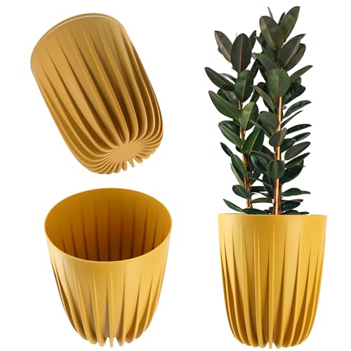 Vaso KADAX 19 Cm Diâmetro Amarelo Escuro KADAX - Móveis de exterior - 19 cm, amarelo escuro