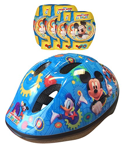 Conjunto de acessórios DISFARCE Mickey Mouse K865507 STAMP - Proteção para cabeça de rúgbi - capacete ajustável, 53-56 cm, codigos, rodilleras