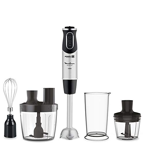Batedeira Manual MOULINEX QuickChef (Preto - 1000 W) Moulinex - Batedeiras e liquidificadores - 1000 W, 5 acessórios, ajuste de velocidade, pega suave