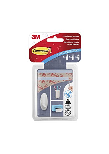 Conjunto de Acessórios para Casa de Banho 3M W17200 3M - Fitas adesivas de escritório - branco, plástico, resistente à água