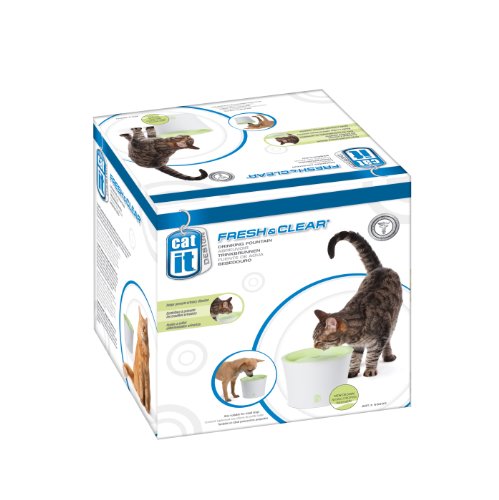 Bebedouro para Gato HAGEN Fresh&Clear Verde (3 L) Catit - Tigelas, comedouros e bebedouros para animais de estimação - 3 L, filtro fácil, água fresca, gato hidratado