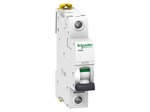 Disjuntor Schneider Electric iC60N 1P, 1A, C Curva Branco Schneider - Painéis de disjuntores - tecnologia ic, comando remoto, dispositivo bloqueio painel, indicador energia disponível