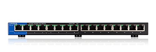 Switch LINKSYS LGS116P-EU Gerido L2 Gigabit Ethernet (10/100/1000) Preto Linksys - Concentradores e comutadores - gigabit ethernet, 8 portas, l2, com fios