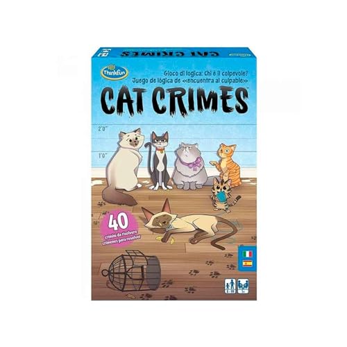Jogo de Tabuleiro THINKFUN Cat Crimes (Idade Mínima Recomendada: 8 anos) Ravensburger - Jogos - jogo lógica, crimes felinos, 40 desafios, 8 anos