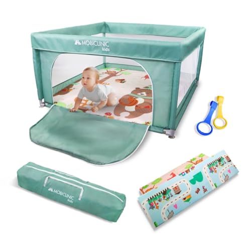 Parque Infantil MOBICLINIC Reversível (125 x 125 cm) Mobiclinic - Móveis para bebês e crianças pequenas - reversível, 125x125 cm