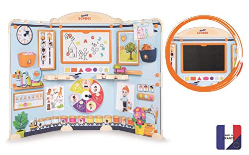 Brinquedo educativo Smoby 400001014 | Castanho Smoby - Brinquedos de atividade para bebês - educativo, quadro, blocos de cores, relógio