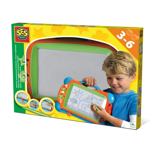 Quadro Magnético SES CREATIVE 14646 | Branco SES CREATIVE - Brinquedos de arte e desenho - quadro magnético, portátil, branco, caneta magnética