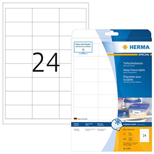 Herma Labels white removable 66x38 SuperPrint 600 pcs. HERMA - Etiquetas e tags - branco, removível, 600 pcs, a4