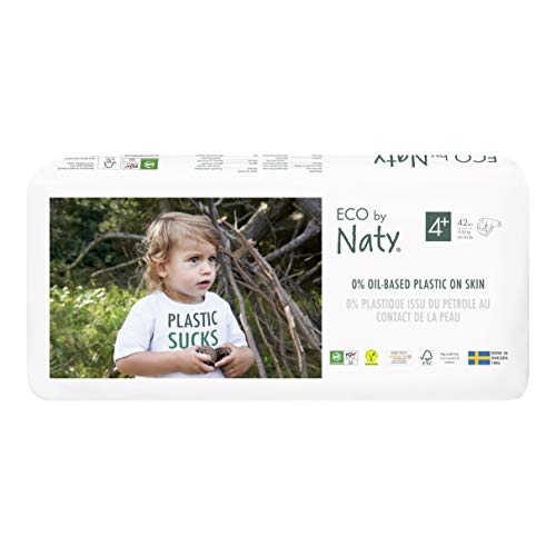 Fraldas ECO BY NATY 84 Unidades (Tam: 4+ - 9-20 kg) NATY - Fraldas - eco, sem perfume, não alergénico, vegano, FSC
