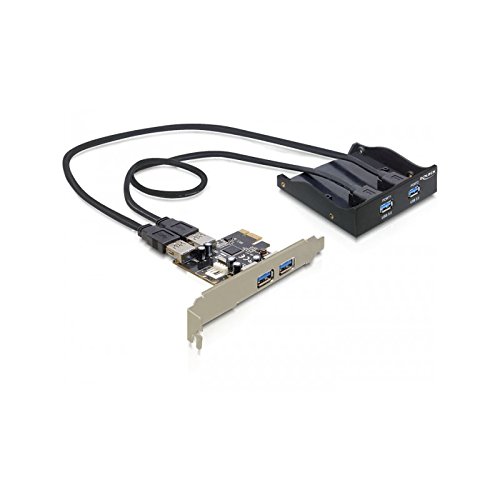 Placa Adaptadora de Interface DELOCK 62705 Delock - Placas e adaptadores de rede - usb 3.0, 4 interfaces, pci express, painel frontal