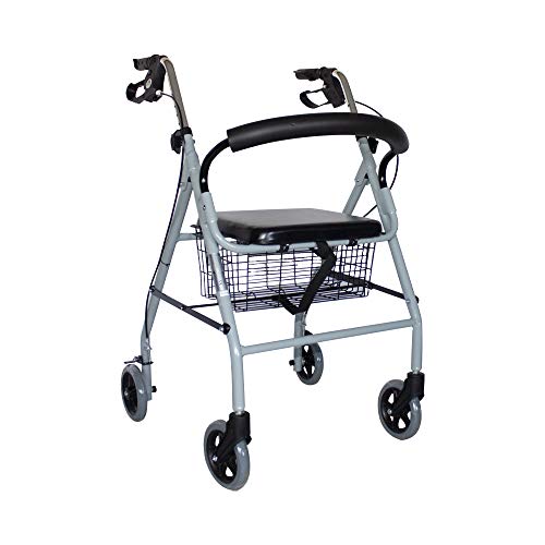 Cadeira de Passeio MOBICLINIC Alhambra Cinzento Mobiclinic - Andarilhos - cadeira de passeio, mobiclinic alhambra cinzento, rodas maciças, estrutura alumínio, respaldo acolchoado, cesta para objetos