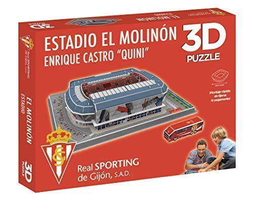 Puzzle 11Force Stadium - El Molinón (Sporting Gijón) Eleven Force - Quebra-cabeças de encaixar - puzzle, tridimensional, estádio, futebol, Sporting Gijón