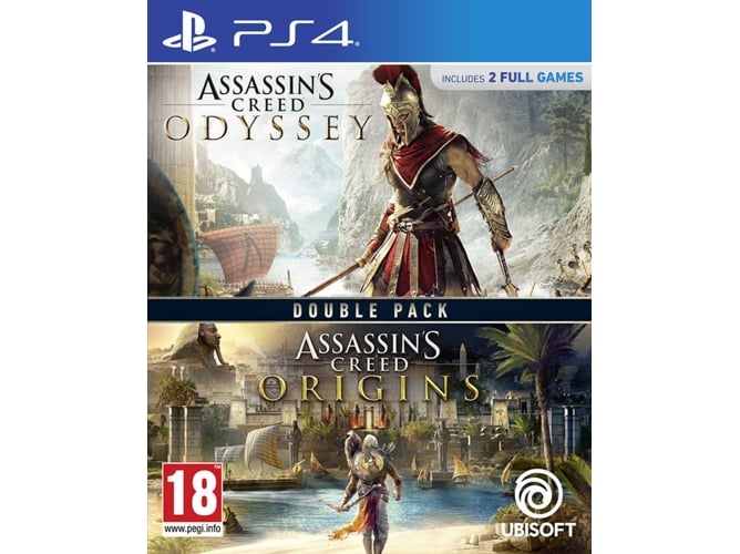 Jogo PlayStation 4 Assassin's Creed Odyssey + Assassin's Creed Origins (M18) Ubisoft - Software de jogos de vídeo - ps4, assassin creed odyssey, assassin creed origins, m18