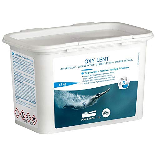 Lentilhas OXOXY (Pacote de 1.2 Kg - 20 g) Gre - Limpeza de piscinas e produtos químicos - oxigênio activo, 20 g, desinfecção, piscina