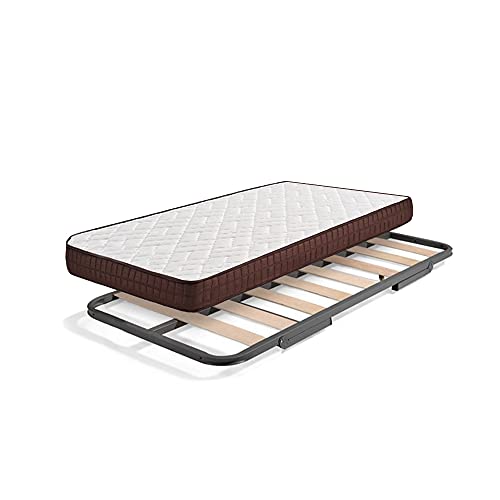 Sommier HOGAR24 com rodas e colchão visco (90 x 200 cm) HOGAR24 - Camas e estruturas de cama - rodas, colchão visco, 90x200cm