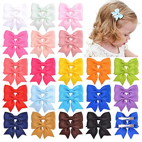 Lazo de Cinta de Grogrén e Pinça de Cocodrilo para o Cabelo jollybows - Grampos, garras e presilhas - cinta grogrén, pinça cocodrilo, 51 cm