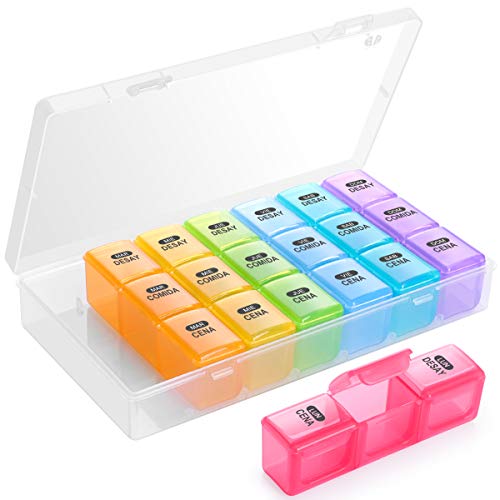 Caixa para medicamentos semanais 3 tomadas BUG HULL - Porta-comprimidos - medicamentos, semanais, tomadas